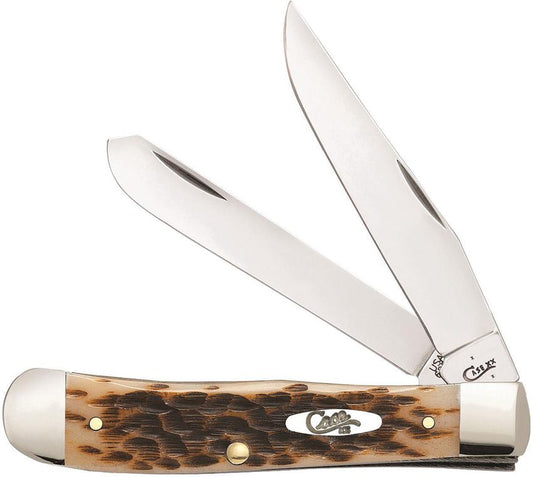 Case Cutlery Trapper Amber Bone w/ Pocket Clip