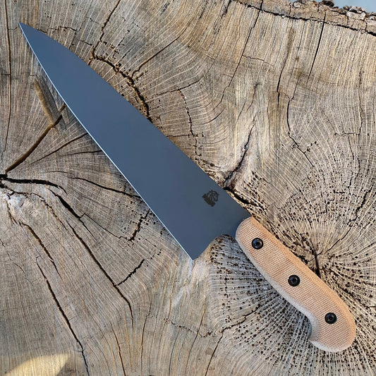 Chef Knife in 80CrV2 with Micarta