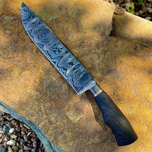 Damascus Hunter w/ 6500 Year Old Bog Oak