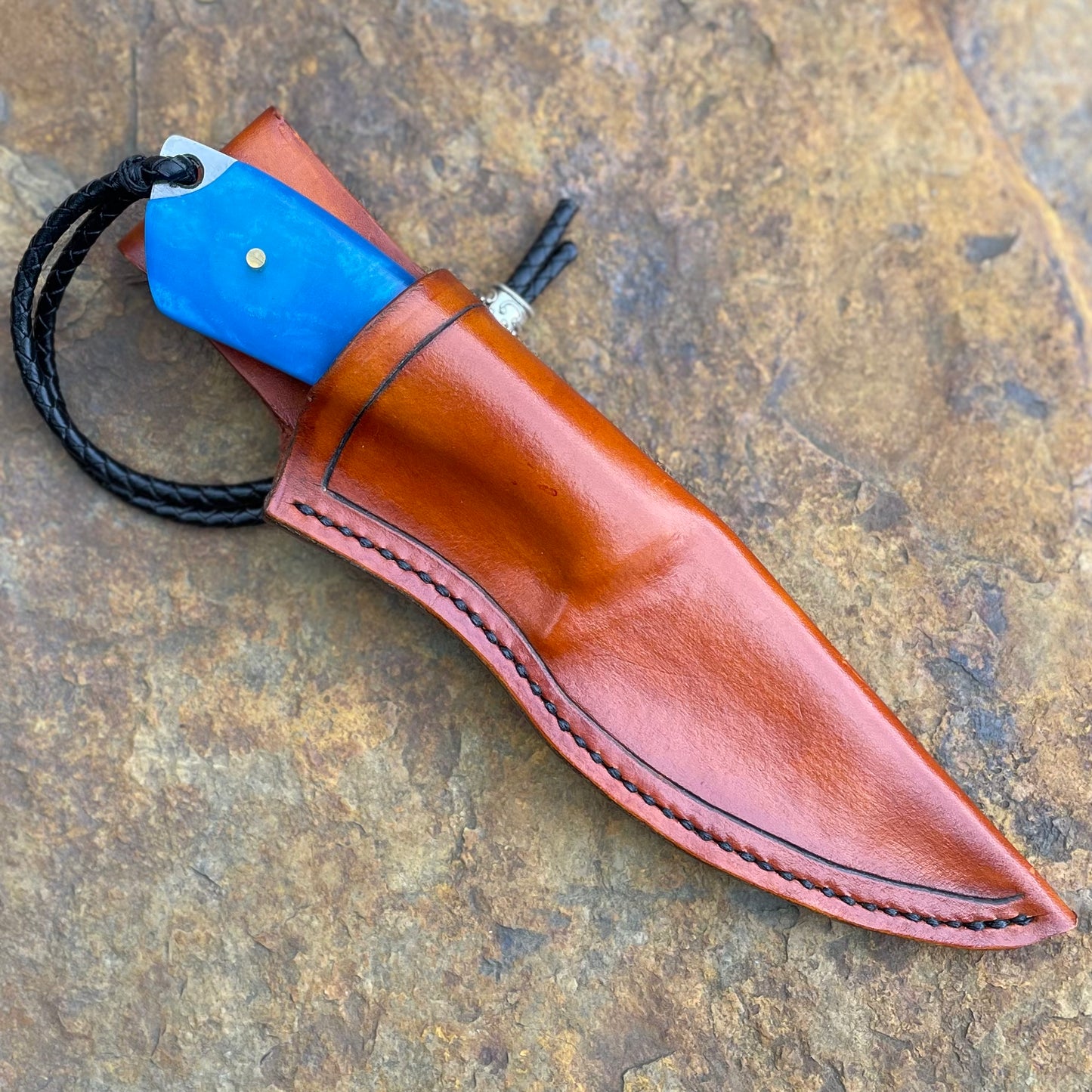 Hunter in 1084 w/ Blue Pearl Resin