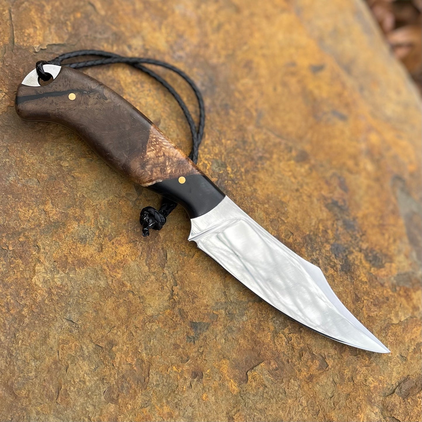 Clip Point Skinner in 1095 w/ Figured Walnut