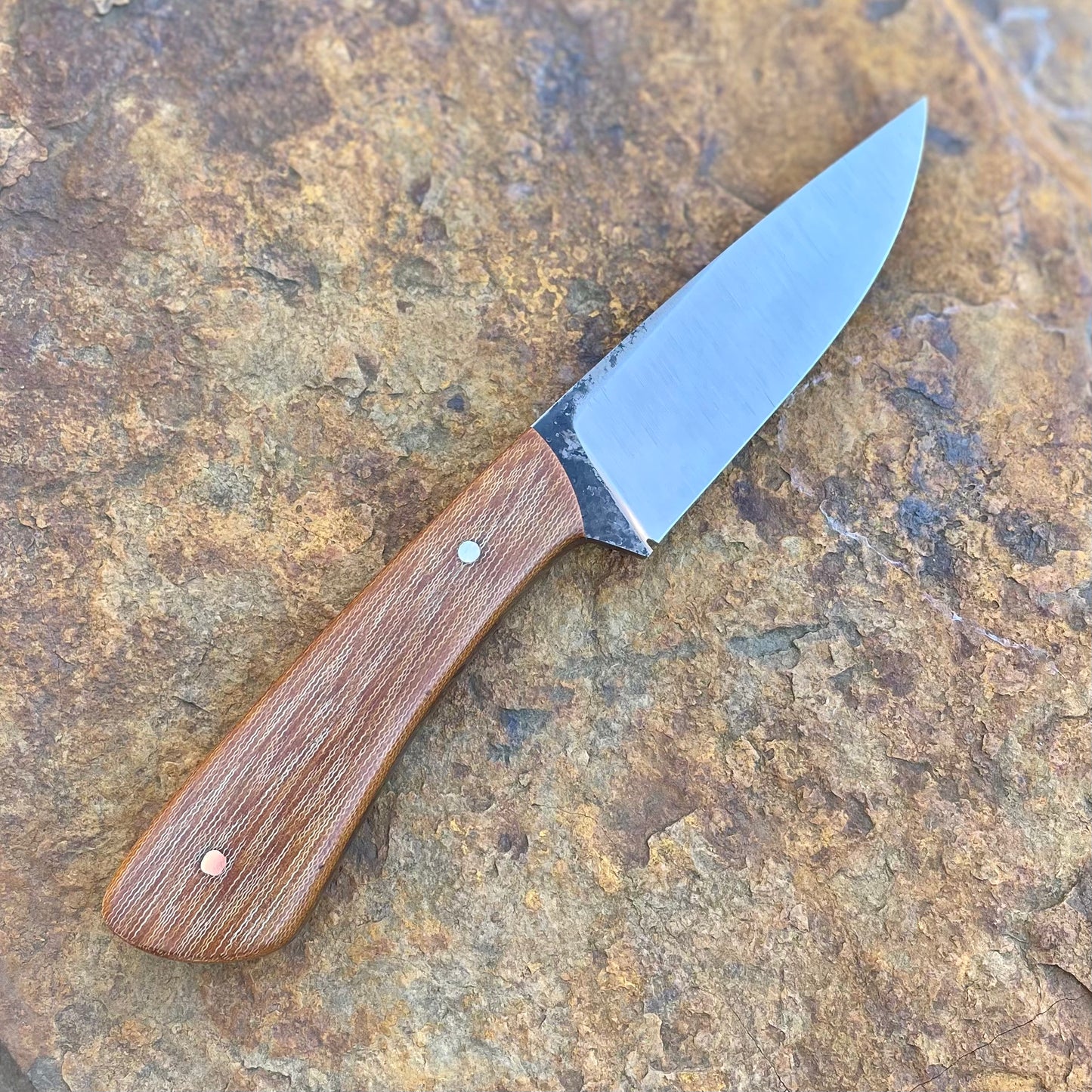 Hunter in 1080 w/ End Grain Natural Micarta