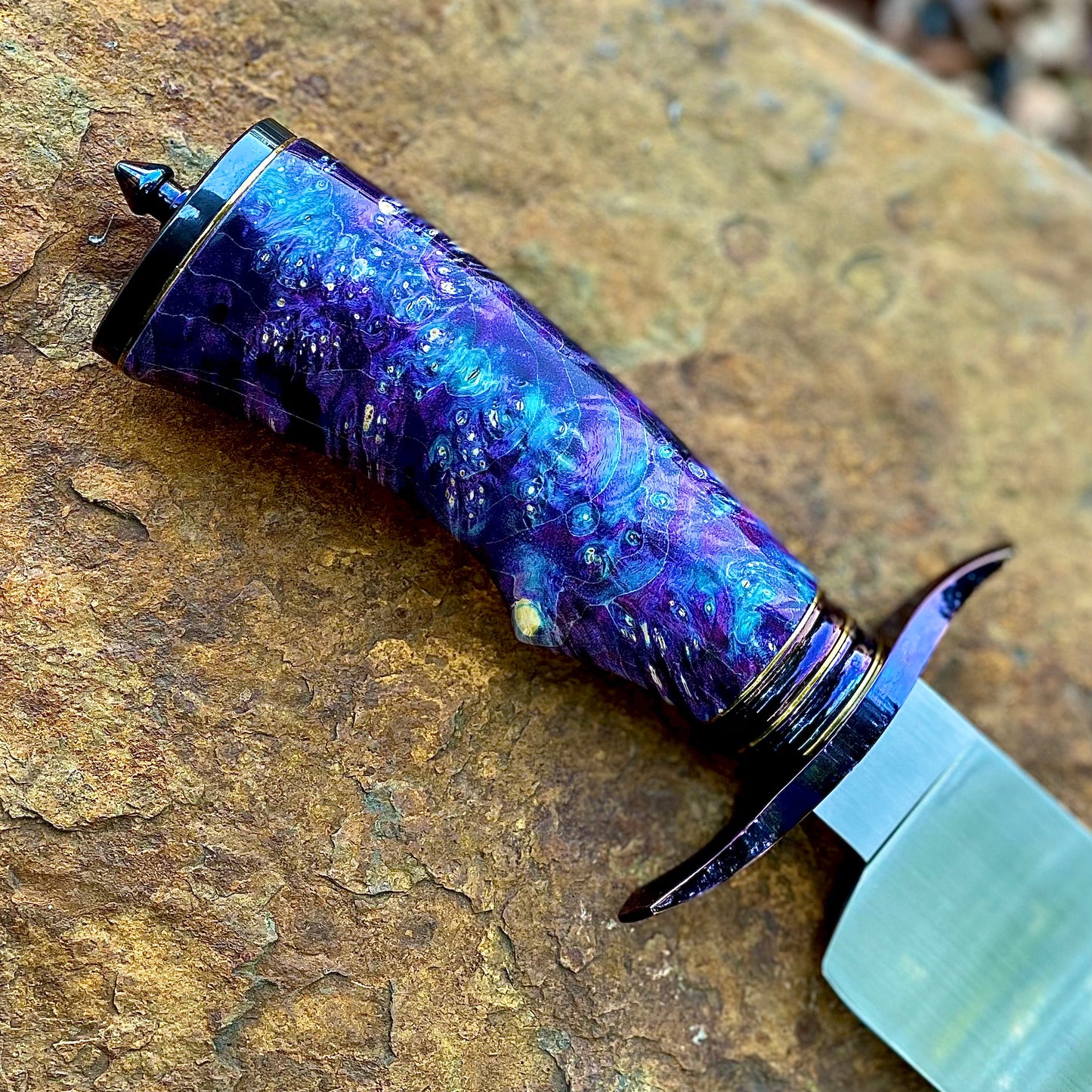 Nebulous Fighter in 5160 w/ Dyed Maple Burl