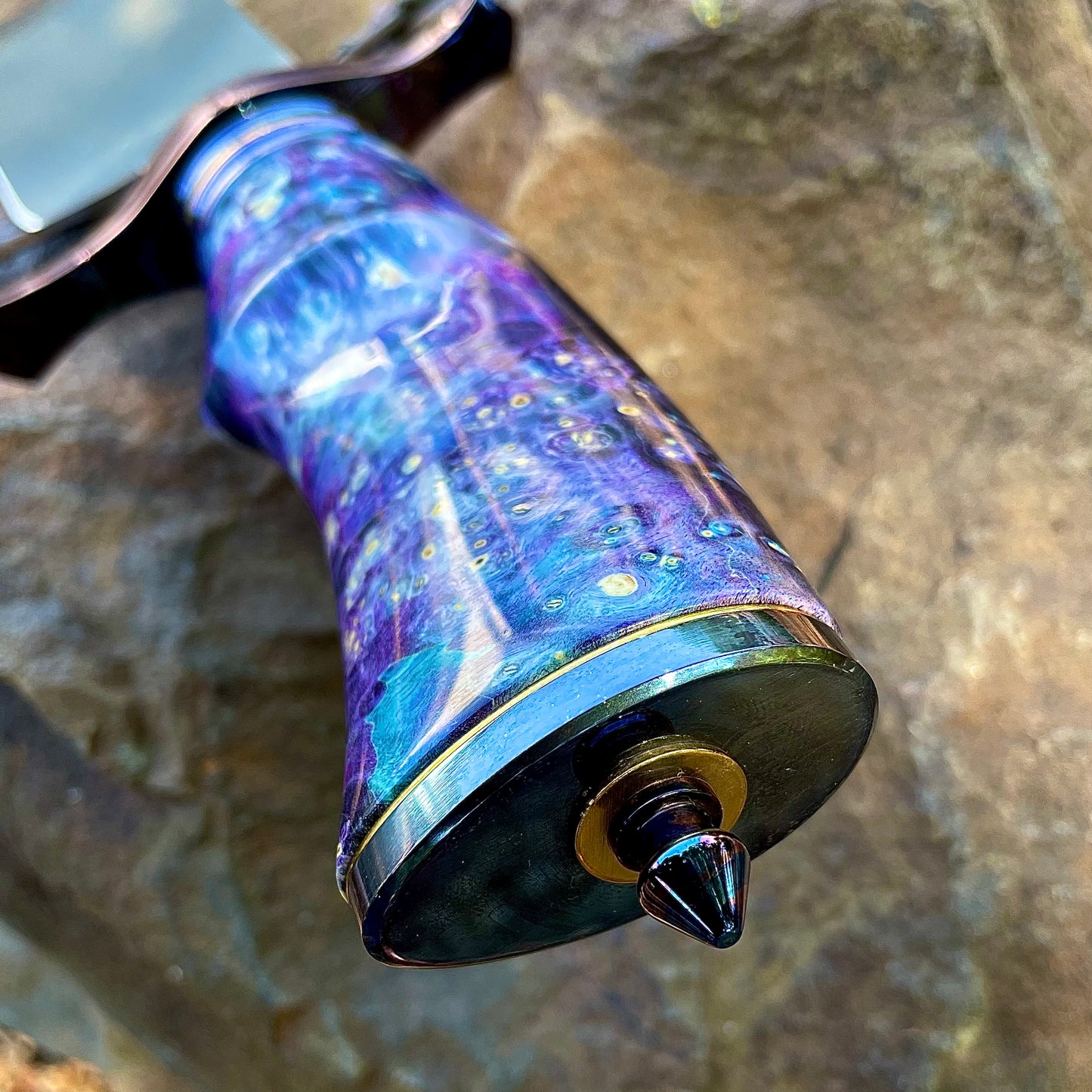 Nebulous Fighter in 5160 w/ Dyed Maple Burl