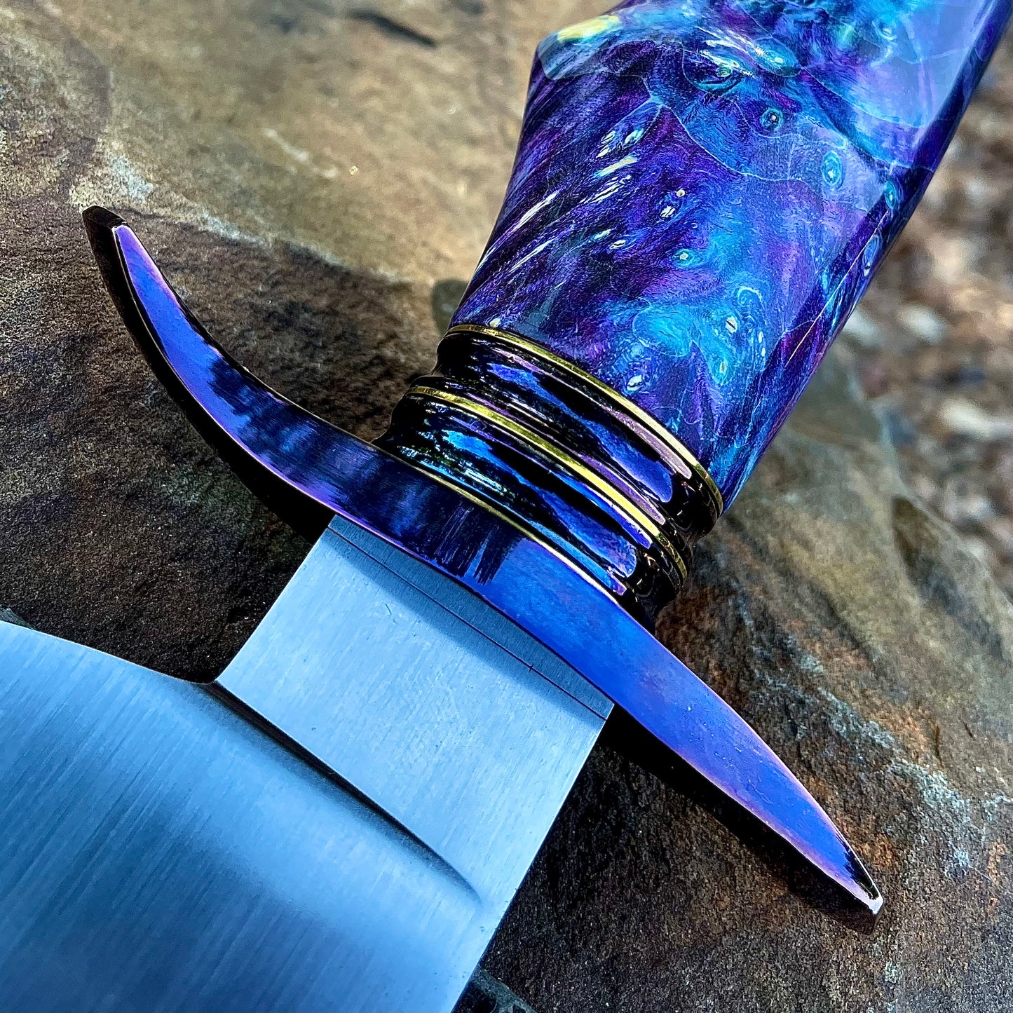 Nebulous Fighter in 5160 w/ Dyed Maple Burl