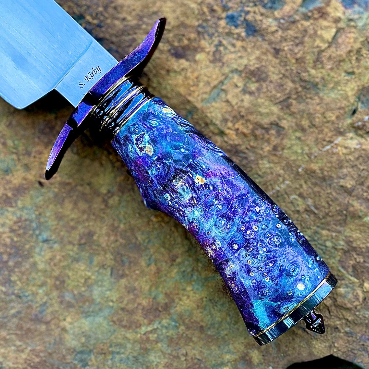 Nebulous Fighter in 5160 w/ Dyed Maple Burl