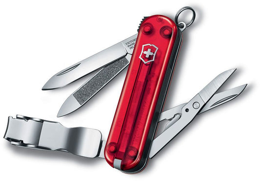 Swiss Army Knife Nail Clip 580 Clear Red