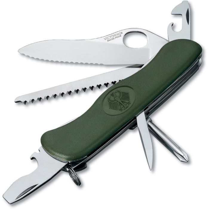 Swiss Army Knife One Hand Trekker Green