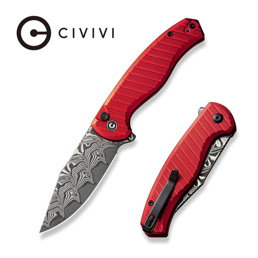 Civivi Stormhowl Button Lock Damascus